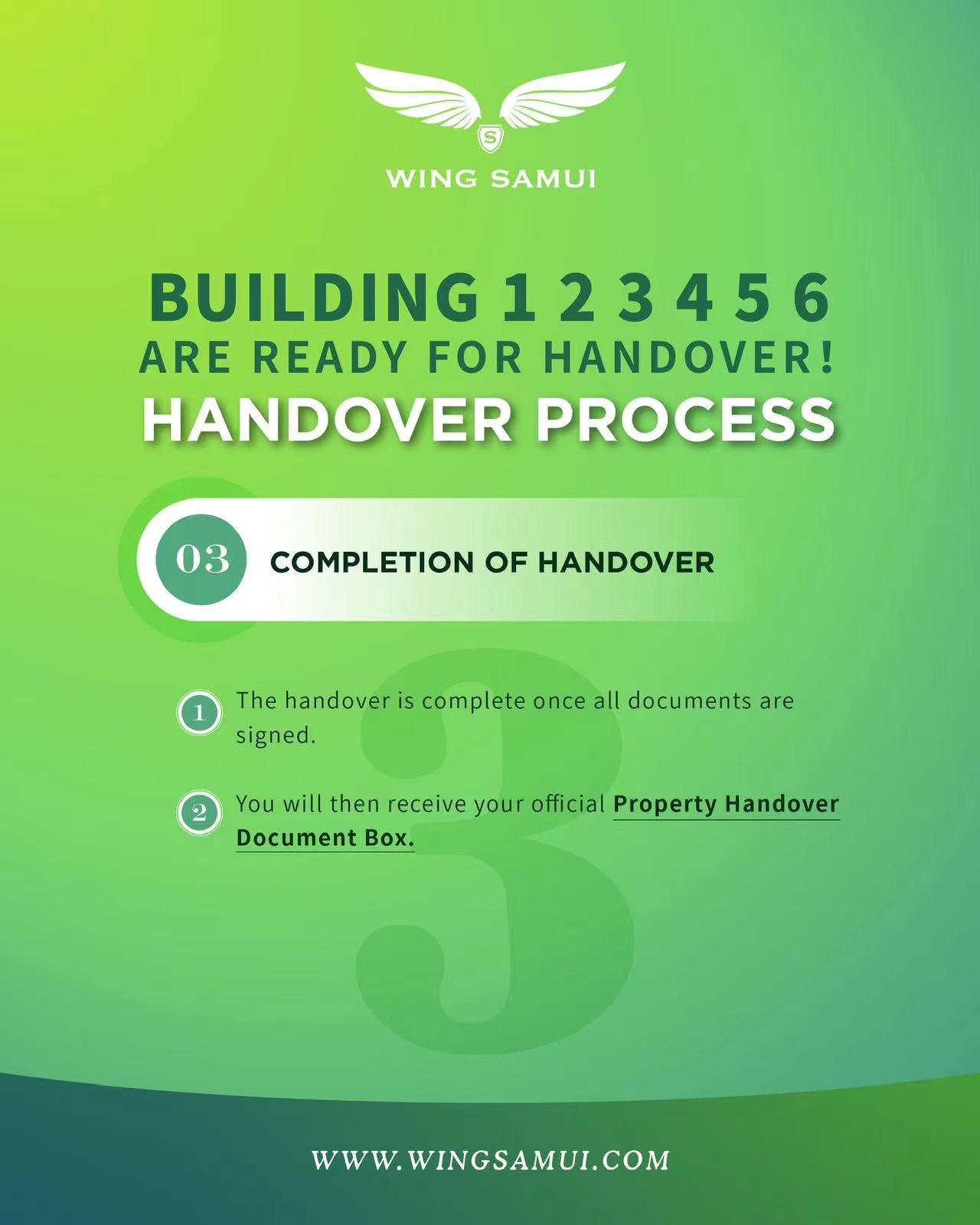 Wing Samui Condo Phase 1 Is In The Process of Handover
